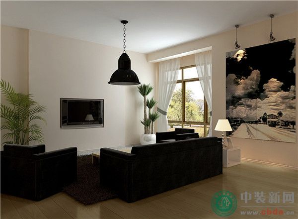 陈超设计作品：极简风格高品质复式华宅设计——客厅