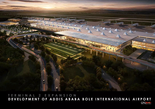中南集团承建的埃塞俄比亚保利国际机场钢结构工程