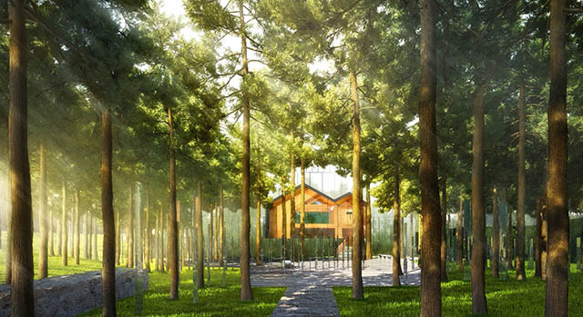 ENJOY DESIGN | 重庆万科森林公园售楼处：生长在树林里的小木屋